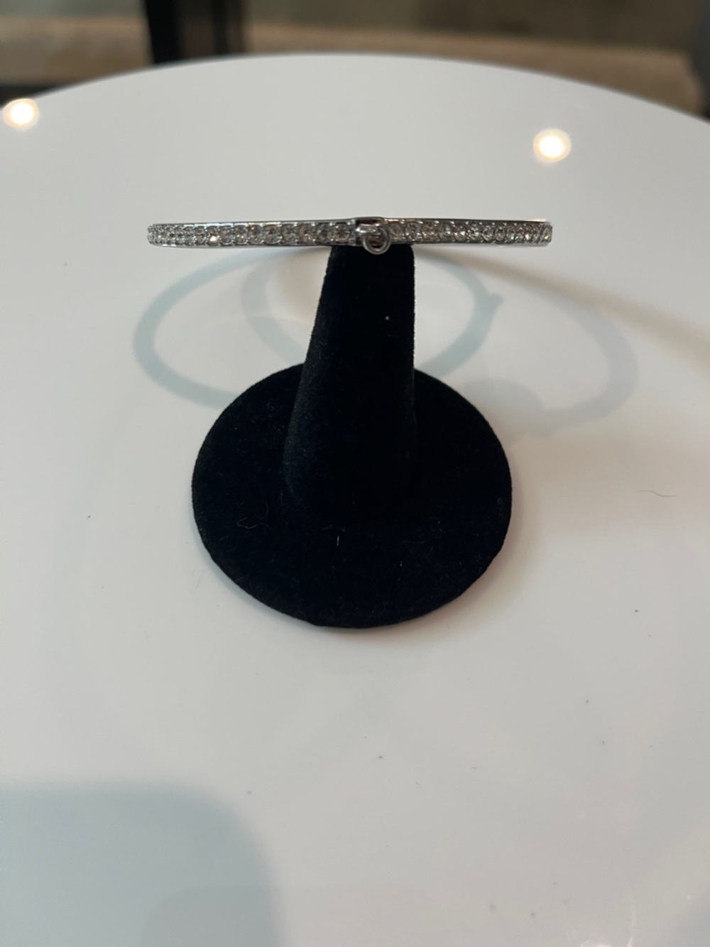 COACH Sterling Silver Crystal Tennis Bracelet Bangle BRAND NEW